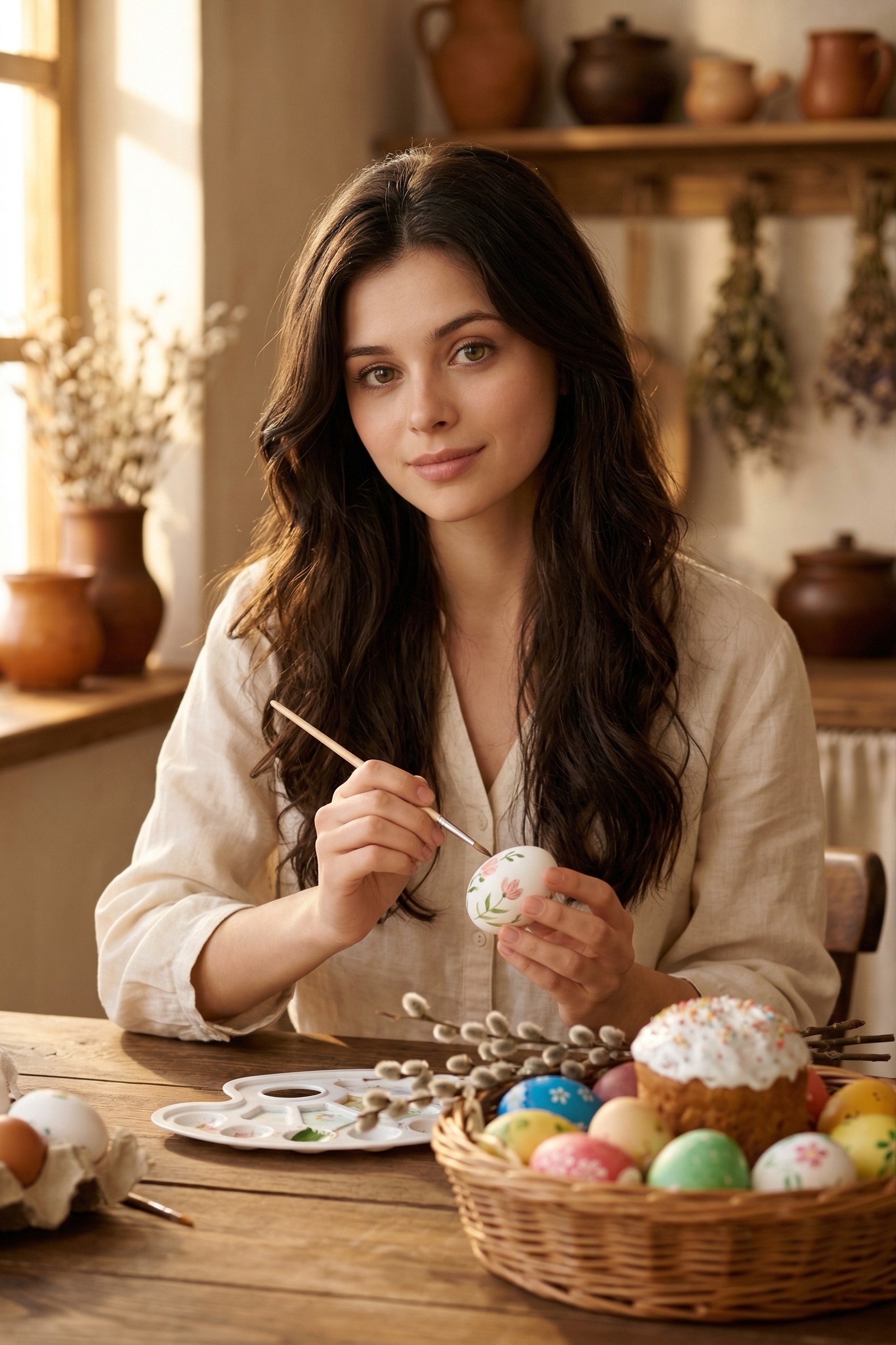 Утро на Пасху в деревне