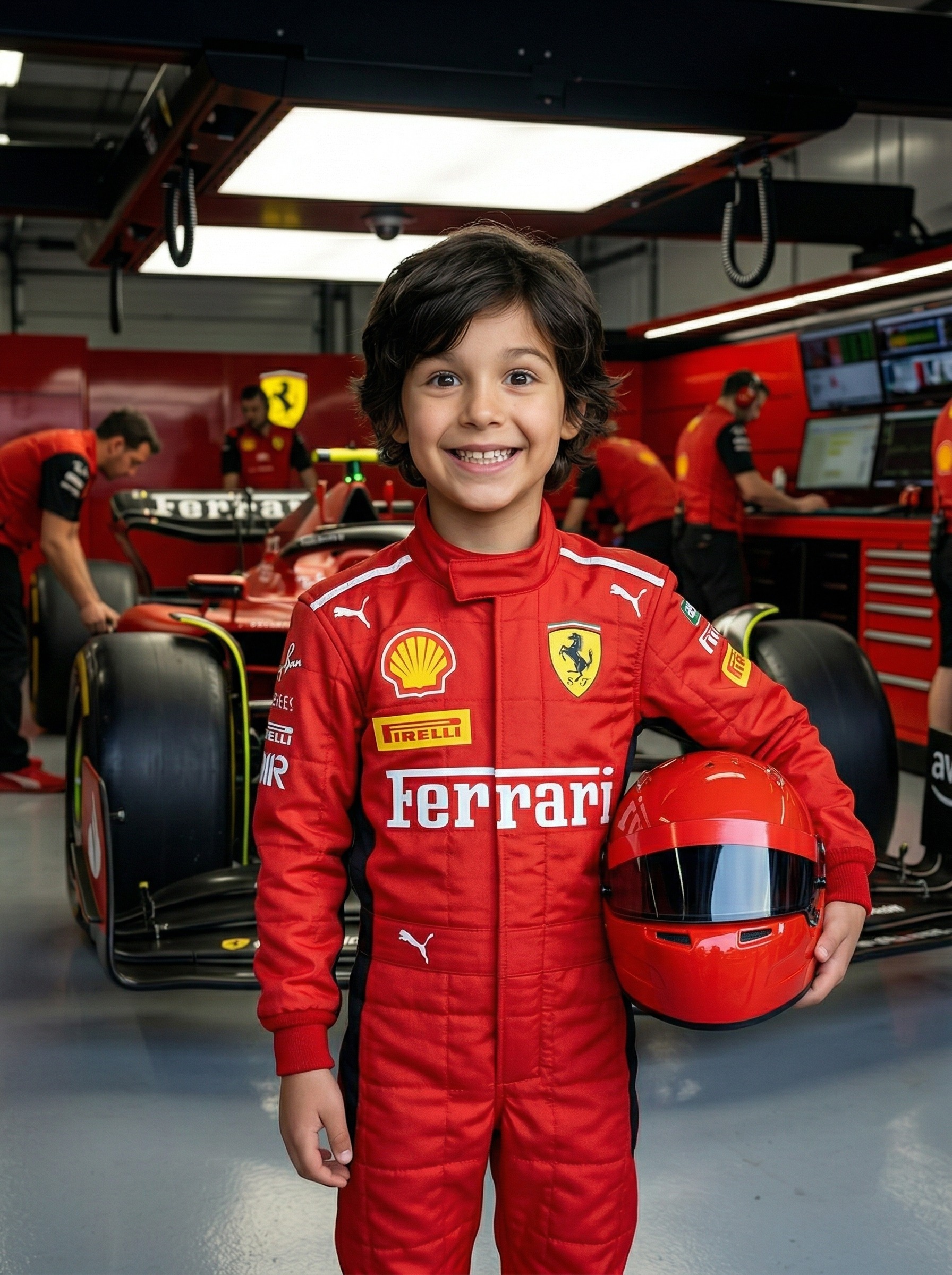 Машины — маленький гонщик в боксах Формулы-1