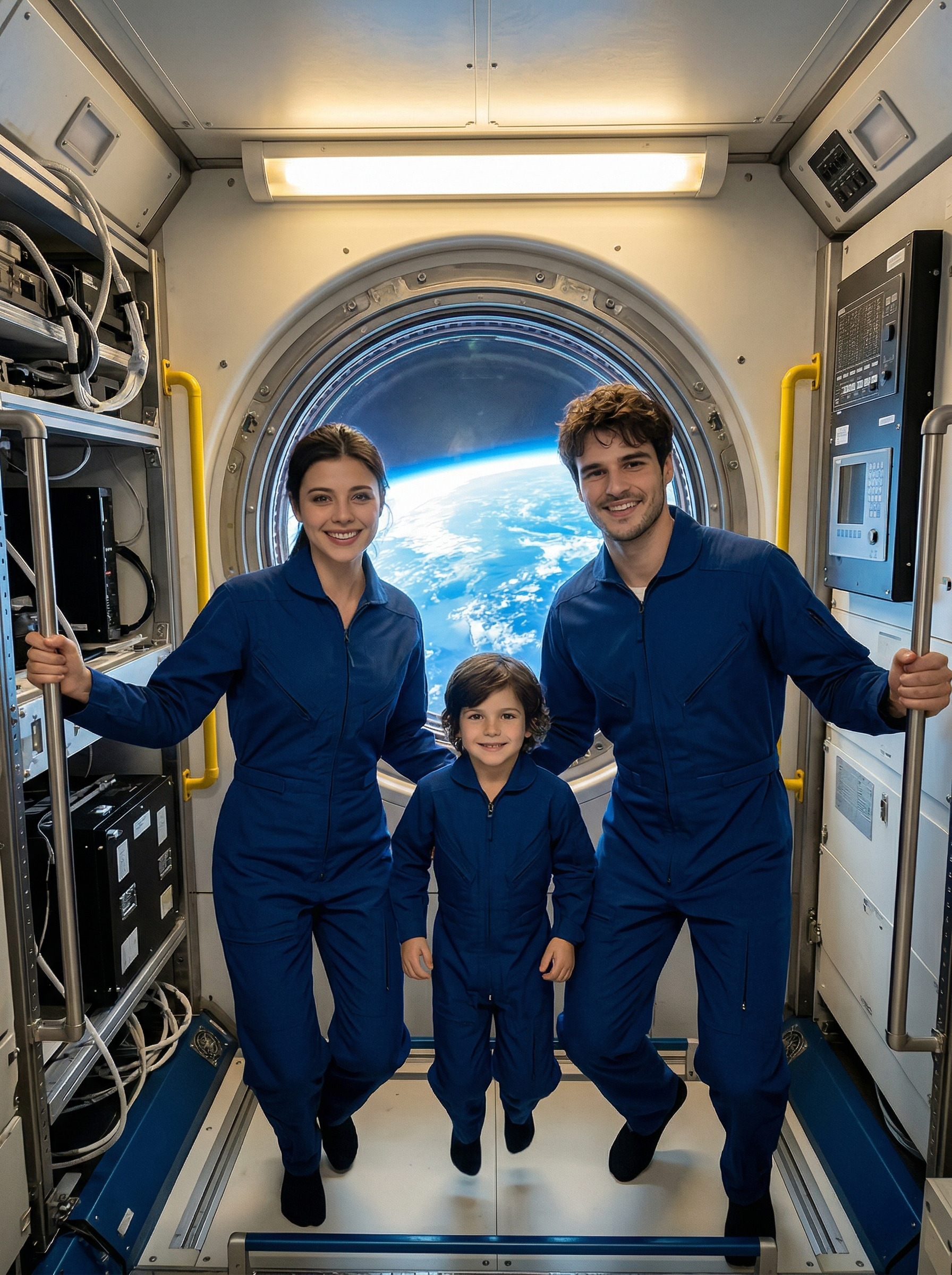 На борту МКС с Землёй в иллюминаторе