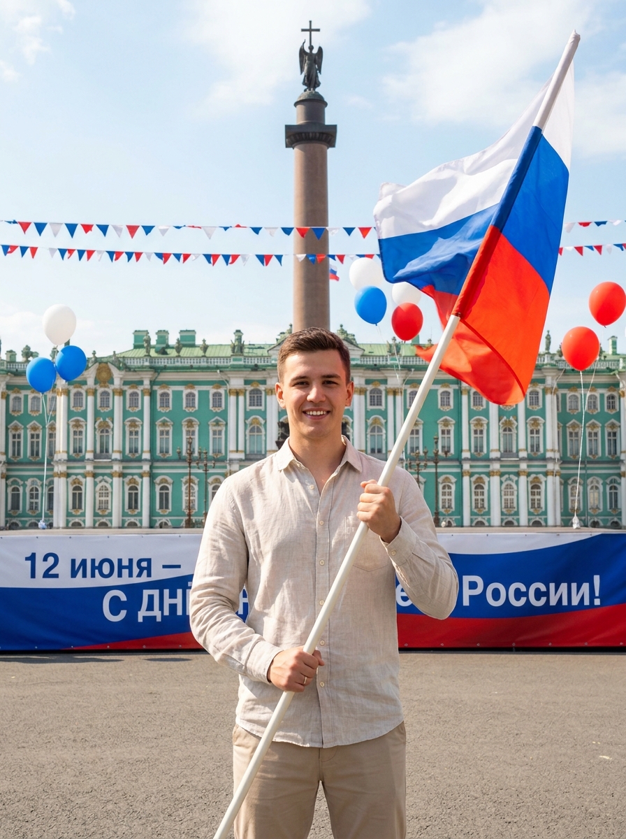 Парень на Дворцовой площади