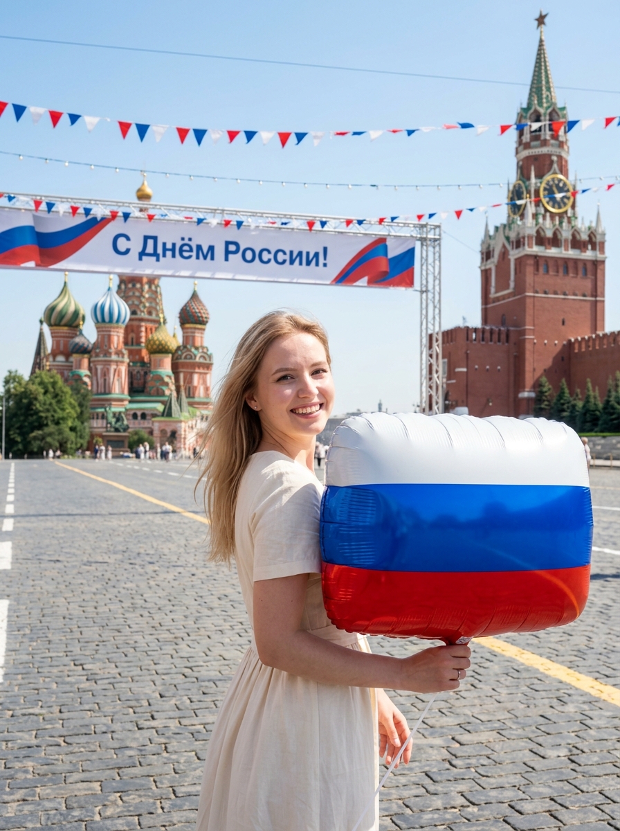 Девушка на Красной площади