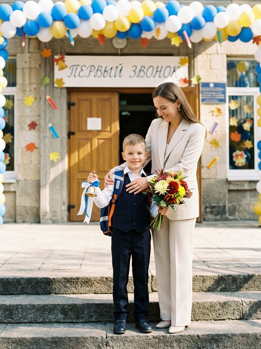 Первый звонок с мамой