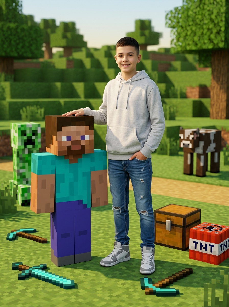 Приключение в мире Minecraft