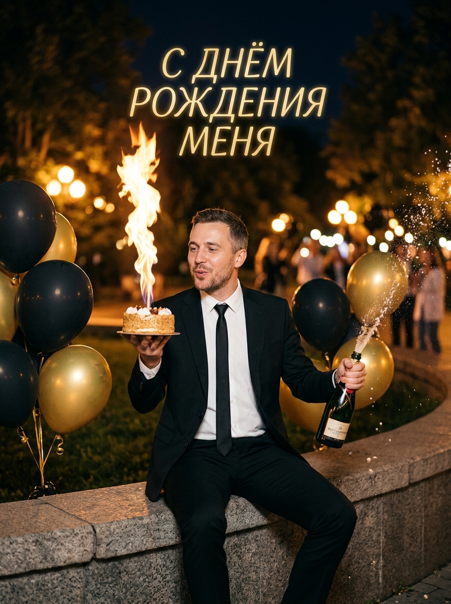 Праздник с шампанским и огнём